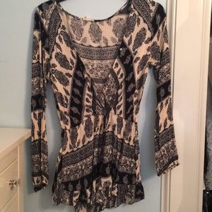 Blue and white romper